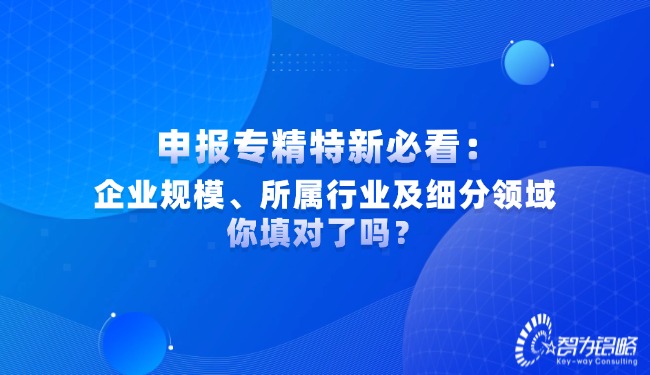 申報專精特新必看：企業規模、所屬行業及細分領域你填對了嗎？.jpg